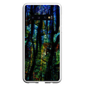 Чехол для Samsung Galaxy S10 с принтом Разноцветная гора в Курске, Силикон | Область печати: задняя сторона чехла, без боковых панелей | Тематика изображения на принте: горы | необычные скалы | разбитый камень | разноцветные камни | сине желтые горы | текстура камня