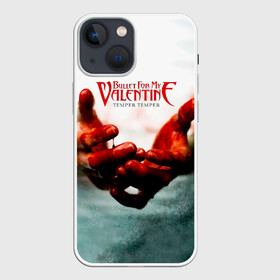 Чехол для iPhone 13 mini с принтом Temper Temper   Bullet For My Valentine в Курске,  |  | Тематика изображения на принте: bullet for my valentine | jeff killed john | matthew tuck | michael paget | булет фор май валентайн | джефф убил джона | майкл пэджет | метал | музыка | мэтт | мэттью так | пуля для моей возлюбленной | рок группа