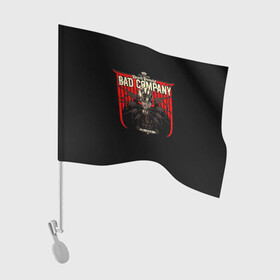 Флаг для автомобиля с принтом BAD COMPANY - Five Finger Death Punch в Курске, 100% полиэстер | Размер: 30*21 см | 5fdp | 5фдп | ffdp | five finger death punch | ivan lewis greening | ivan moody | айвен льюис грининг | метал группа | рок группа | файв фингер дед панч | ффдп