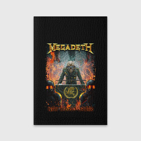 Обложка для паспорта матовая кожа с принтом Megadeth в Курске, натуральная матовая кожа | размер 19,3 х 13,7 см; прозрачные пластиковые крепления | megadeth | metal | trash metal | группы | метал | музыка | рок | треш метал