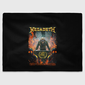 Плед 3D с принтом Megadeth в Курске, 100% полиэстер | закругленные углы, все края обработаны. Ткань не мнется и не растягивается | Тематика изображения на принте: megadeth | metal | trash metal | группы | метал | музыка | рок | треш метал