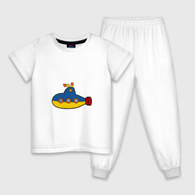 Детская пижама хлопок с принтом Подводная лодка в Курске, 100% хлопок |  брюки и футболка прямого кроя, без карманов, на брюках мягкая резинка на поясе и по низу штанин
 | Тематика изображения на принте: submarine | наутилус | подводная лодка