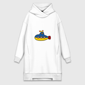 Платье-худи хлопок с принтом Подводная лодка в Курске,  |  | submarine | наутилус | подводная лодка