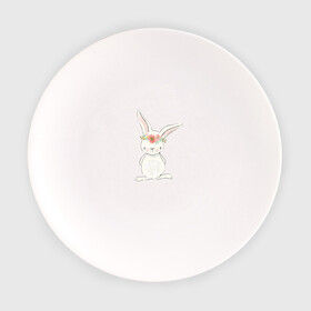 Тарелка с принтом милый кролик в Курске, фарфор | диаметр - 210 мм
диаметр для нанесения принта - 120 мм | заяц | кролик. венок | лапы | мода | мультик | персонаж | уши | хвост