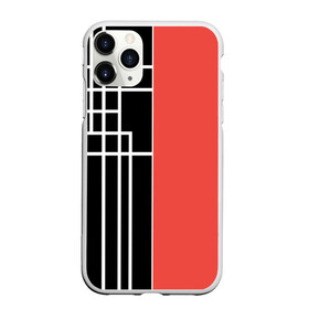 Чехол для iPhone 11 Pro матовый с принтом Черный и коралловый арт деко в Курске, Силикон |  | абстрактный | арт | арт деко | белые полосы | геометрический | модный | молодежный | полосы | современный | черный и коралловый