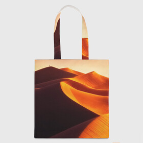 Шоппер 3D с принтом Пустыня дюна барханы в Курске, 100% полиэстер | Плотность: 200 г/м2; Размер: 34×35 см; Высота лямок: 30 см | desert | dune | барханы | дюна | песок | пустыня
