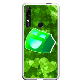 Чехол для Honor P Smart Z с принтом Geometry Dash | Green Love (Z) в Курске, Силикон | Область печати: задняя сторона чехла, без боковых панелей | 2d | arcade | game | geometry dash | meltdown | robtop | аркада | геометри даш | геометрическая черточка | геометрический тире | раннер