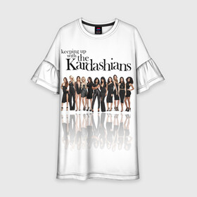 Детское платье 3D с принтом Сестры Дженнер и Кардашьян в Курске, 100% полиэстер | прямой силуэт, чуть расширенный к низу. Круглая горловина, на рукавах — воланы | armenian women | family | famous | kardashians | khloe kardashian | kim kardashian | kylie jenner | sisters | армянки | знаменитые | кайли дженнер | кардашьян | ким кардашьян | семейство | сестры | хлоя кардашьян