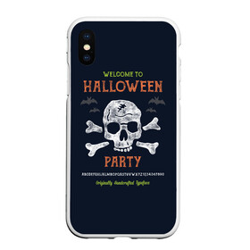 Чехол для iPhone XS Max матовый с принтом Halloween Party в Курске, Силикон | Область печати: задняя сторона чехла, без боковых панелей | Тематика изображения на принте: halloween | holiday | pumpkin | samayn | vampire | zombie | вампир | ведьма | вечеринка | день всех святых | зомби | карнавал | маскарад | мертвец | оборотень | привидение | самайн | светильник джека | страшный джек | труп