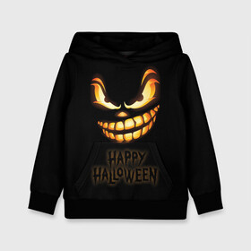 Детская толстовка 3D с принтом Happy Halloween в Курске, 100% полиэстер | двухслойный капюшон со шнурком для регулировки, мягкие манжеты на рукавах и по низу толстовки, спереди карман-кенгуру с мягким внутренним слоем | halloween | holiday | pumpkin | samayn | vampire | zombie | вампир | ведьма | вечеринка | день всех святых | зомби | карнавал | маскарад | мертвец | оборотень | привидение | самайн | светильник джека | страшный джек | труп