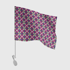 Флаг для автомобиля с принтом Абстрактный современный узор в Курске, 100% полиэстер | Размер: 30*21 см | арабский | красный | оливковый | орнамент | пляжный | популярный | разноцветный | этнический орнамент