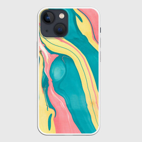 Чехол для iPhone 13 mini с принтом осенний красочный развод в Курске,  |  | армия | военный | градиент | жёлтый | зелёный | клякса | краска | лес | маскировка | оранжевый | осень | пятно | развод | розовый | текстура | турист