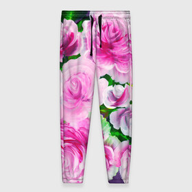 Женские брюки 3D с принтом Цветы 