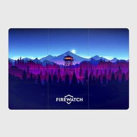 Магнитный плакат 3Х2 с принтом Purplewatch в Курске, Полимерный материал с магнитным слоем | 6 деталей размером 9*9 см | firewatch | gamers | games | вышка | иллюстрация | лес