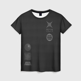Женская футболка 3D с принтом Carbon StreetWear в Курске, 100% полиэфир ( синтетическое хлопкоподобное полотно) | прямой крой, круглый вырез горловины, длина до линии бедер | carbon | casual | streetstyle | streetwear | абстракция | карбон | уличный стиль | фигуры