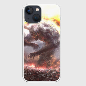 Чехол для iPhone 13 mini с принтом Демон Войны | The Demon of War (Z) в Курске,  |  | demon | devil | evil spirit | fight | hell | monster | war | бес | битва | бой | бойня | борьба | демон войны | дьявол | злой дух | монстр | сражение | схватка | черт