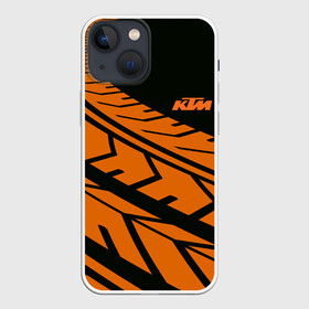 Чехол для iPhone 13 mini с принтом ORANGE KTM | КТМ (Z) в Курске,  |  | Тематика изображения на принте: enduro | ktm | moto | moto sport | motocycle | sportmotorcycle | ктм | мото | мото спорт | мотоспорт | спорт мото