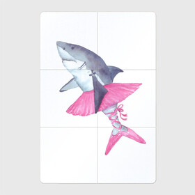 Магнитный плакат 2Х3 с принтом Акула балерина в Курске, Полимерный материал с магнитным слоем | 6 деталей размером 9*9 см | Тематика изображения на принте: акула | балерина | зубы | ленты | пачка | плавники | пуанты | розовый | рыба | танец | танцовщица | хвост | челюсти | чешки | юбка