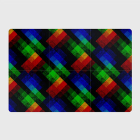 Магнитный плакат 3Х2 с принтом Разноцветный мраморный узор  в Курске, Полимерный материал с магнитным слоем | 6 деталей размером 9*9 см | абстрактный | зеленый | красный | мраморный | пэчворк | радужный | разноцветный | синий | черный