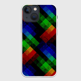 Чехол для iPhone 13 mini с принтом Разноцветный мраморный узор в Курске,  |  | абстрактный | зеленый | красный | мраморный | пэчворк | радужный | разноцветный | синий | черный