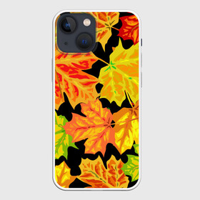 Чехол для iPhone 13 mini с принтом LEAF FALL   AUTUMN в Курске,  |  | autumn | fall | акварель | листопад | опавшие листья | цвеные листья | цвет