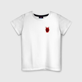 Детская футболка хлопок с принтом rip в Курске, 100% хлопок | круглый вырез горловины, полуприлегающий силуэт, длина до линии бедер | демон | модно | принт | топ | череп