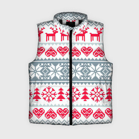 Женский жилет утепленный 3D с принтом Зимняя любовь в Курске,  |  | Тематика изображения на принте: арт | вязаный рисунок | вязь | любовь | новый год | ночь | олени | олень | рисунок | рождество | сердечки | сердечко | сердце | снег | снеговик | снеговики | снежинка | снежинки