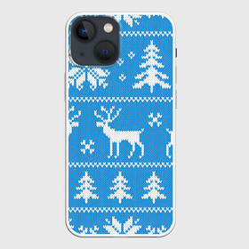 Чехол для iPhone 13 mini с принтом Зимняя ночь в Курске,  |  | арт | вязаный рисунок | вязь | ёлка | ёлки | ель | лес | новый год | ночь | олени | олень | рисунок | рождество | снег | снеговик | снеговики | снежинка | снежинки