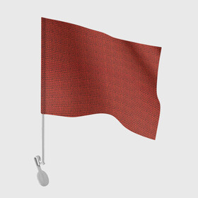 Флаг для автомобиля с принтом Красная вязь в Курске, 100% полиэстер | Размер: 30*21 см | арт | вязаный рисунок | вязь | новый год | однотонный рисунок | рисунок | рождество