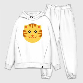 Мужской костюм хлопок OVERSIZE с принтом Sunny Tiger в Курске,  |  | 2022 | animal | cat | lion | tiger | год тигра | животные | зверь | зубы | кот | кошка | лев | охотник | полосатый | природа | тигр | тигренок | тигрица | хищник