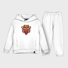 Детский костюм хлопок Oversize с принтом Basketball Tiger в Курске,  |  | Тематика изображения на принте: 2022 | animal | basketball | cat | lion | nba | sport | tiger | баскетбол | год тигра | животные | зверь | зубы | кот | кошка | лев | мяч | нба | охотник | полосатый | природа | спорт | тигр | тигренок | тигрица | хищник