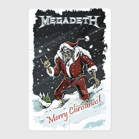Магнитный плакат 2Х3 с принтом Merry Christmas, Megadeth в Курске, Полимерный материал с магнитным слоем | 6 деталей размером 9*9 см | Тематика изображения на принте: gesture | heavy metal | holiday | megadeth | merry christmas | new year | skeleton | skull | sky | snow | жест | новый год | праздник | рождество | рок | скелет | череп
