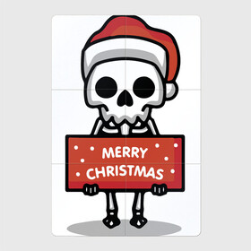 Магнитный плакат 2Х3 с принтом Merry Christmas joke в Курске, Полимерный материал с магнитным слоем | 6 деталей размером 9*9 см | holiday | joke | merry christmas | new year | poster | skeleton | skull | новый год | постер | праздник | рождество | скелет | череп | шутка