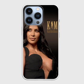 Чехол для iPhone 13 Pro с принтом Ким Кардашьян в Курске,  |  | armenian | big neckline | black dress | celebrity | kim kardashian | армянка | большое декольте | длинные черные волосы | знаменитость | ким кардашьян | логотип | семейство кардашьян | черное платье