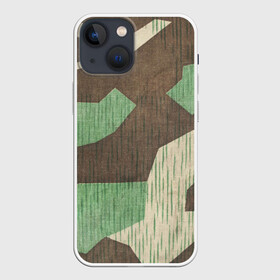 Чехол для iPhone 13 mini с принтом Splittertarnmuster в Курске,  |  | army | beige | brown | camouflage | green | khaki | military | rhombuses | spots | армейский | бежевый | зелёный | камуфляж | коричневый | милитари | пятна | ромбы | хаки