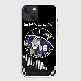 Чехол для iPhone 13 с принтом Space X в Курске,  |  | american | company | elon musk | manufacturer | space x | suborbital flights | американская | звезды | земля | знак | илон маск | компания | космическая техника | космос | логотип | небо | облака | производитель | спутник