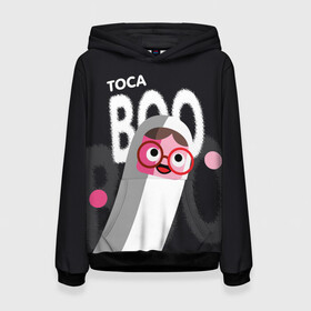 Женская толстовка 3D с принтом Toca Boo в Курске, 100% полиэстер  | двухслойный капюшон со шнурком для регулировки, мягкие манжеты на рукавах и по низу толстовки, спереди карман-кенгуру с мягким внутренним слоем. | digital toys | gamer | games | helicopter taxi | pets | toca boca | toca hair salon | toca kitchen | toca life | toca life city | toca life worl | toca tea party | video games | игры