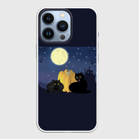 Чехол для iPhone 13 Pro с принтом Котострашилка в Курске,  |  | halloween | helloween | ведьма | котики | мистика | мистический дом | ночь | страшно | тыква | хеллоуин | хэллоуин
