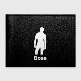 Обложка для студенческого билета с принтом Boss of the gym on black в Курске, натуральная кожа | Размер: 11*8 см; Печать на всей внешней стороне | boss | boss of the gym | darkholme | gachi | gachimuchi | gym | jabroni | van | босс | вэн | гачи | качалка