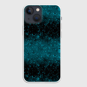 Чехол для iPhone 13 mini с принтом Черно синие блестки в Курске,  |  | блеск | блестки | блестящие звезды | блестящий узор | градиент | градиентный | детский | женский | звезды | синий узор | шик