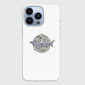 Чехол для iPhone 13 Pro с принтом Moonserfer в Курске,  |  | акула | космонавт | космос | луна | путешествие | рыба | ссср