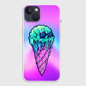 Чехол для iPhone 13 с принтом Мороженое | Ice Scream | Череп (Z) в Курске,  |  | frozen | ice | ice cream | ice scream | skull | sundae | вкусное | десерт | лакомство | мороженное | мороженое | пломбир | рожок | трубочка | фруктовый лёд | череп | эскимо