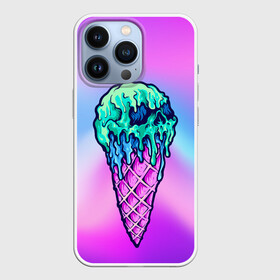 Чехол для iPhone 13 Pro с принтом Мороженое | Ice Scream | Череп (Z) в Курске,  |  | frozen | ice | ice cream | ice scream | skull | sundae | вкусное | десерт | лакомство | мороженное | мороженое | пломбир | рожок | трубочка | фруктовый лёд | череп | эскимо
