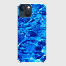 Чехол для iPhone 13 mini с принтом Голубая Вода (Текстура) в Курске,  |  | blue | ocean | pool | sea | бассейн | вода | волны | лето | море | океан | текстура | узоры