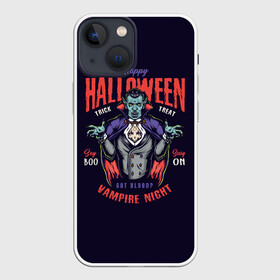 Чехол для iPhone 13 mini с принтом Вампир в Курске,  |  | halloween | holiday | pumpkin | samayn | vampire | zombie | вампир | ведьма | вечеринка | день всех святых | зомби | карнавал | маскарад | мертвец | оборотень | привидение | самайн | светильник джека | страшный джек | труп