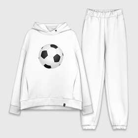 Женский костюм хлопок Oversize с принтом Футбольный мяч в Курске,  |  | мяч | мячи | мячик | мячики | футбол | футбольные | футбольный