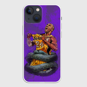 Чехол для iPhone 13 mini с принтом КОБИ БРАЙАНТ в Курске,  |  | basketball | black | bryant | kobe | lakers | legend | los angeles | mamba | nba | rip | usa | баскетбол | брайант | коби | лейкерс | мама | нба | спорт | сша | черная