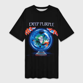 Платье-футболка 3D с принтом Slaves and Masters  Deep Purple в Курске,  |  | deep purple | альбом | гловер | группа | дееп | деп | ди | дип перпл | диперпл | дипперпл | иэн гиллан | иэн пэйс | лого | логотип | метал | морс | пепл | прогрессивный | психоделический | рок | символ | хард