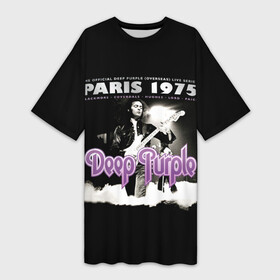 Платье-футболка 3D с принтом Deep Purple  Paris 1975 в Курске,  |  | deep purple | альбом | гловер | группа | дееп | деп | ди | дип перпл | диперпл | дипперпл | иэн гиллан | иэн пэйс | лого | логотип | метал | морс | пепл | прогрессивный | психоделический | рок | символ | хард