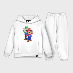 Детский костюм хлопок Oversize с принтом Mario Bros в Курске,  |  | bros | luigi | mario | nintendo switch | odyssey | братья | луиджи | марио | нинтендо свитч | одиссея